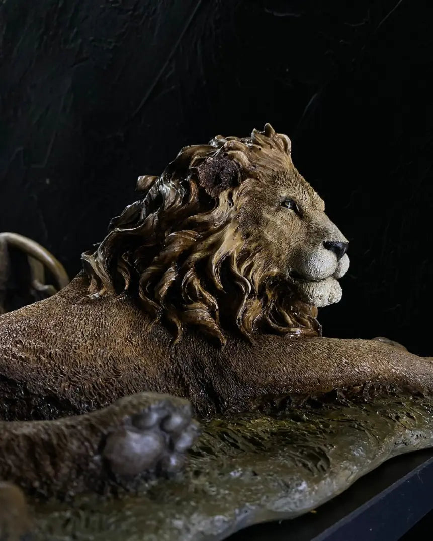 Reclining Lion Statue