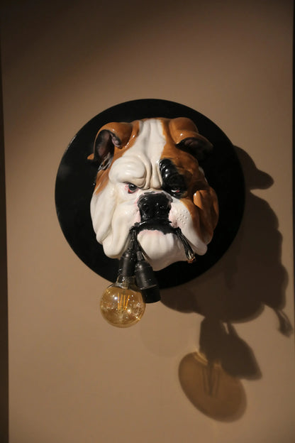 Bulldog Bust Wall Statue Görsel 2 ürün fotoğrafı — Lamithra Art