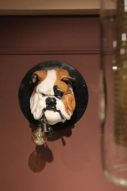 Bulldog Bust Wall Statue Görsel 3 ürün fotoğrafı — Lamithra Art