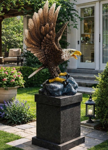 Lüks villa bahçesi dekorasyonu için büyük  kartal heykeli