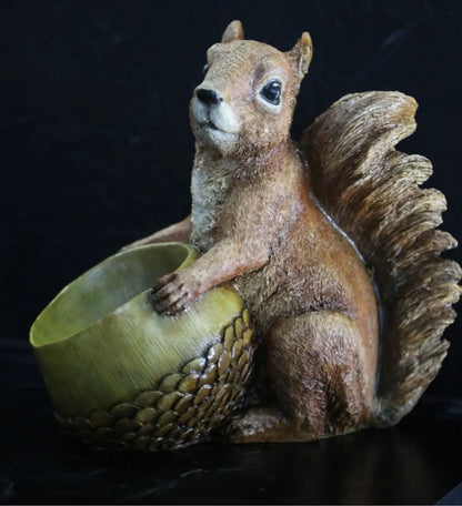 Double Squirrel Statue Görsel 4 ürün fotoğrafı — Lamithra Art