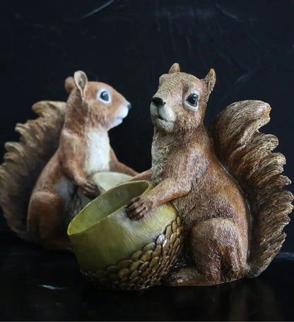 Double Squirrel Statue Görsel 6 ürün fotoğrafı — Lamithra Art