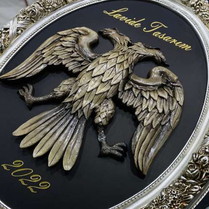 Double Headed Eagle Sculpture ürün fotoğrafı — Lamithra Art