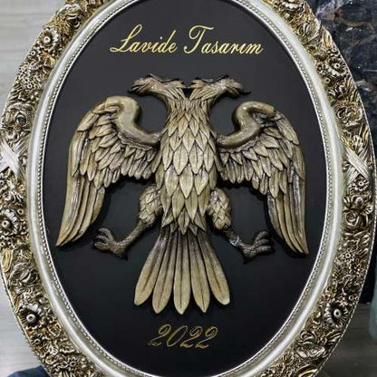 Double Headed Eagle Sculpture Görsel 2 ürün fotoğrafı — Lamithra Art