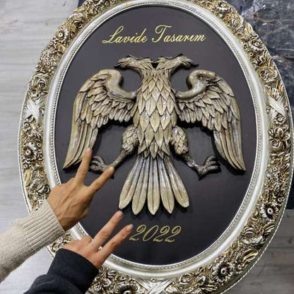 Double Headed Eagle Sculpture Görsel 3 ürün fotoğrafı — Lamithra Art