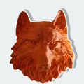 Colored Wolf Bust Wall Sculpture