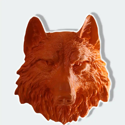 Colored Wolf Bust Wall Sculpture ürün fotoğrafı — Lamithra Art
