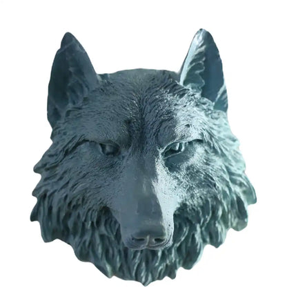 Colored Wolf Bust Wall Sculpture Görsel 4 ürün fotoğrafı — Lamithra Art