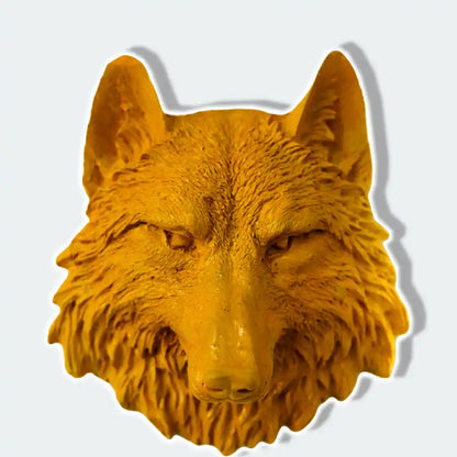Colored Wolf Bust Wall Sculpture Görsel 6 ürün fotoğrafı — Lamithra Art