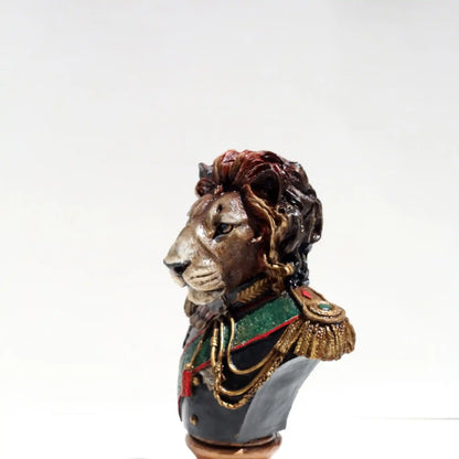 Aslan Heykeli Biblo | Komutan Aslan Büstü 29cm – Dekoratif Heykel Süs Eşyası Görsel 4 ürün fotoğrafı — Lamithra Art