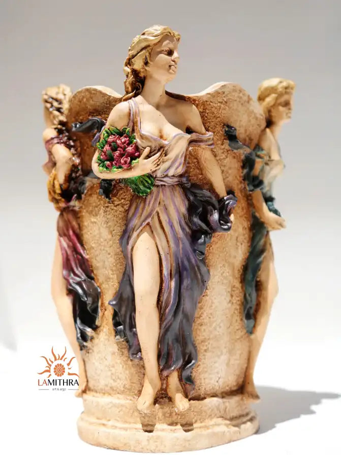 El yapımı mermer tozu vazo - detay