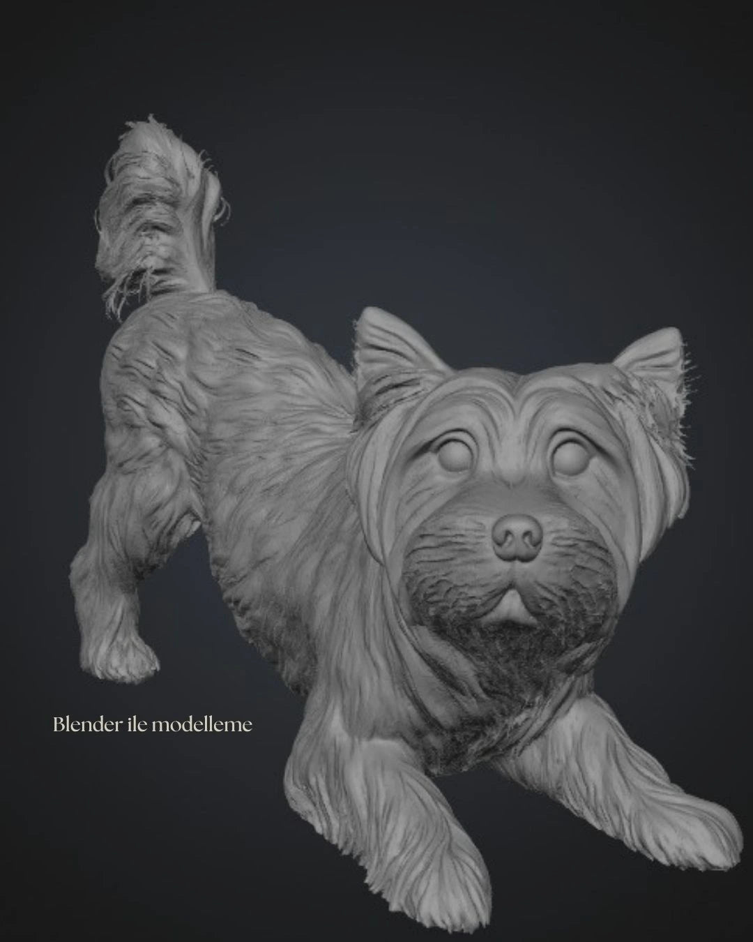 Modern ve rustik ev dekorasyonu için konsol veya masa üstü dekoratif lüks köpek biblosu.