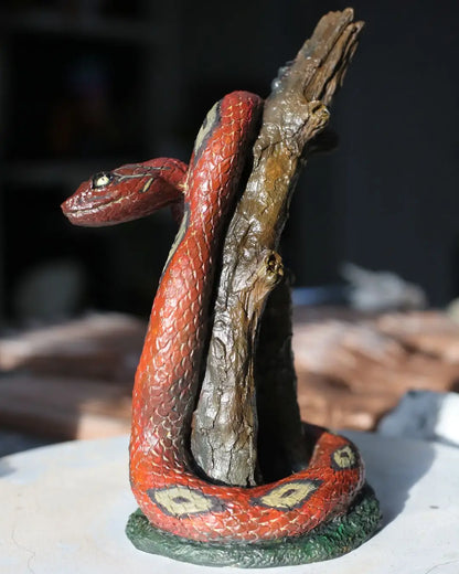 Red Snake Statue Görsel 5 ürün fotoğrafı — Lamithra Art