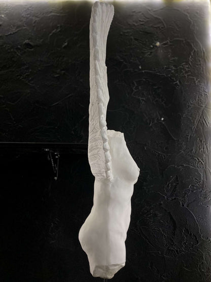 120cm büyük boy melek tors heykeli villa salon dekoru – lüks iç mekân figürü | Lamithra Art